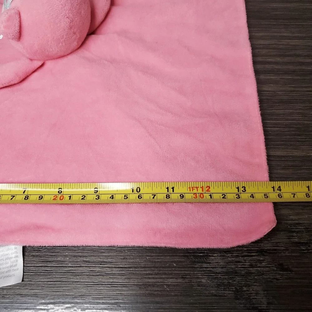 Baby Starters Pink Penquin I Love Mommy Security Blanket Lovey Rattle Satin